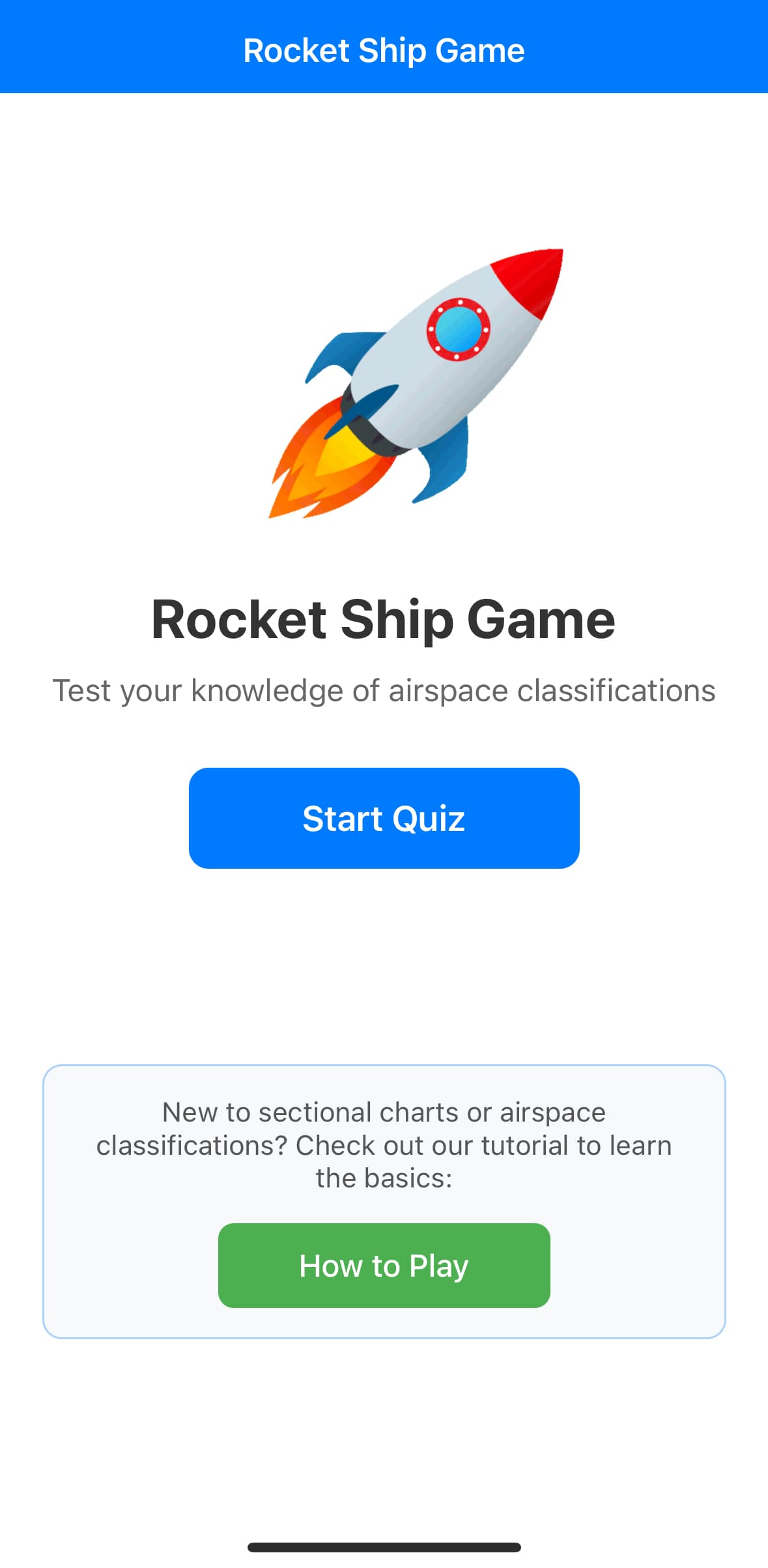 Airspace Quiz App Screenshot 2